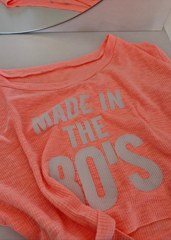 80's Pembe Crop Tshirt - Görsel 2