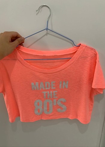 80's Pembe Crop Tshirt - Görsel 5