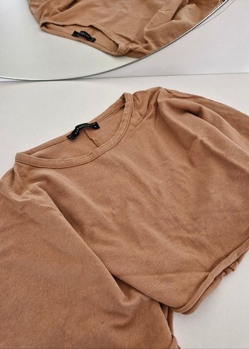 Super Crop tshirt somon - Görsel 2