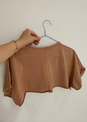 Super Crop tshirt somon - Görsel 4