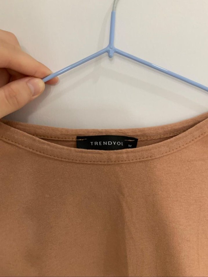 Super Crop tshirt somon - Görsel 5