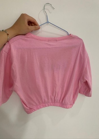 Pembe Angel Crop Tshirt - Görsel 4