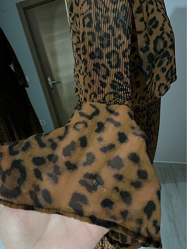 40 Beden çeşitli Renk Leopar elbise