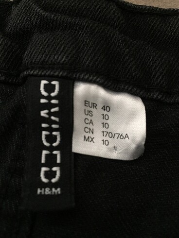 40 Beden H&M siyah kot şort