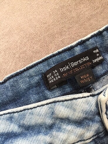 Bershka BSK mavi kot şort