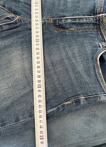 Dar paça kot pantolon - Görsel 6