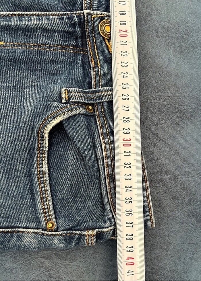 Dar paça kot pantolon - Görsel 5