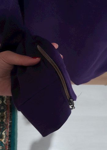 Mor Uzun Kollu Basic Sweatshirt - Görsel 3