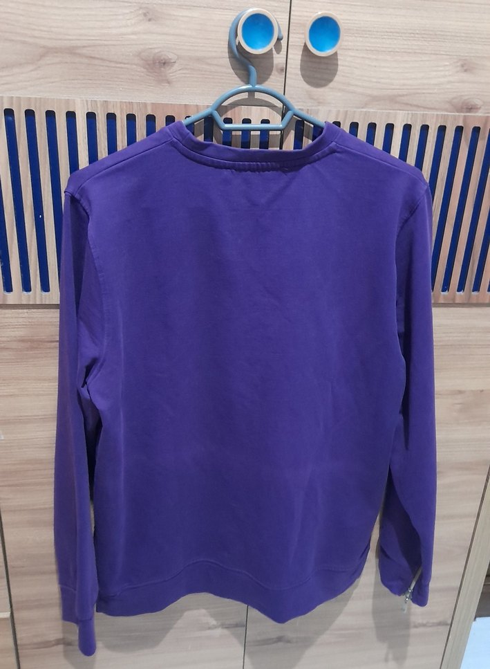 Mor Uzun Kollu Basic Sweatshirt - Görsel 2
