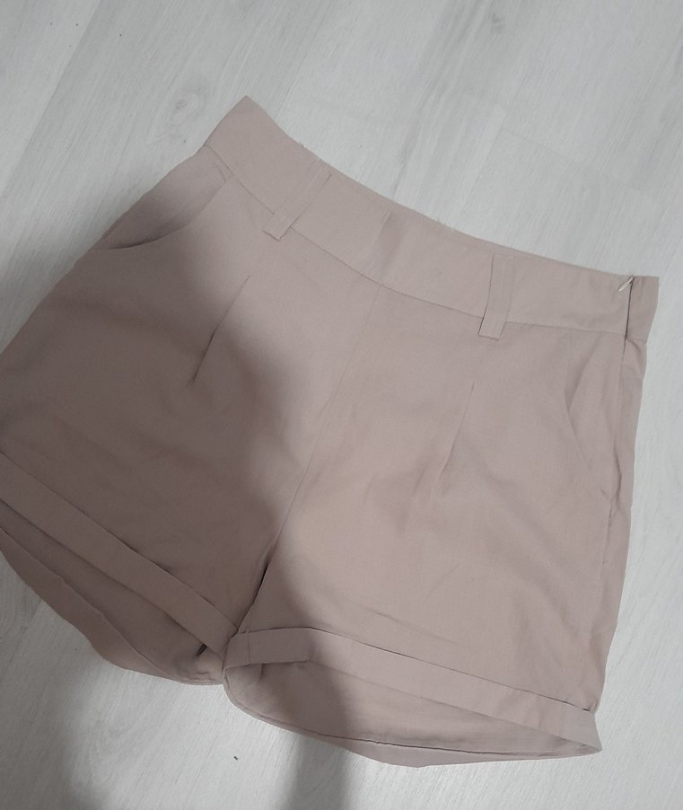 Bej Kumaş Şortlu Takım - Görsel 5