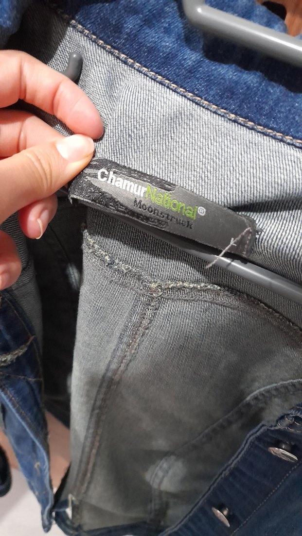 Düğmeli Mavi Denim Kadın Ceket - Görsel 4