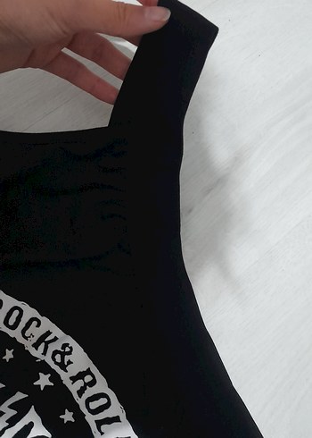 Kayışlı Siyah Rock Punk Straplez Üst - Görsel 3