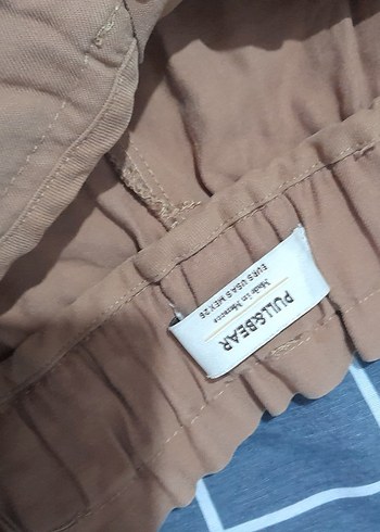 Kahverengi Kemerli Bol Kesim Kadın Keten Pantolon - Görsel 5