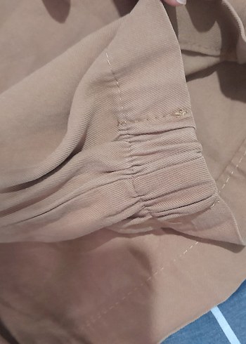 Kahverengi Kemerli Bol Kesim Kadın Keten Pantolon - Görsel 6