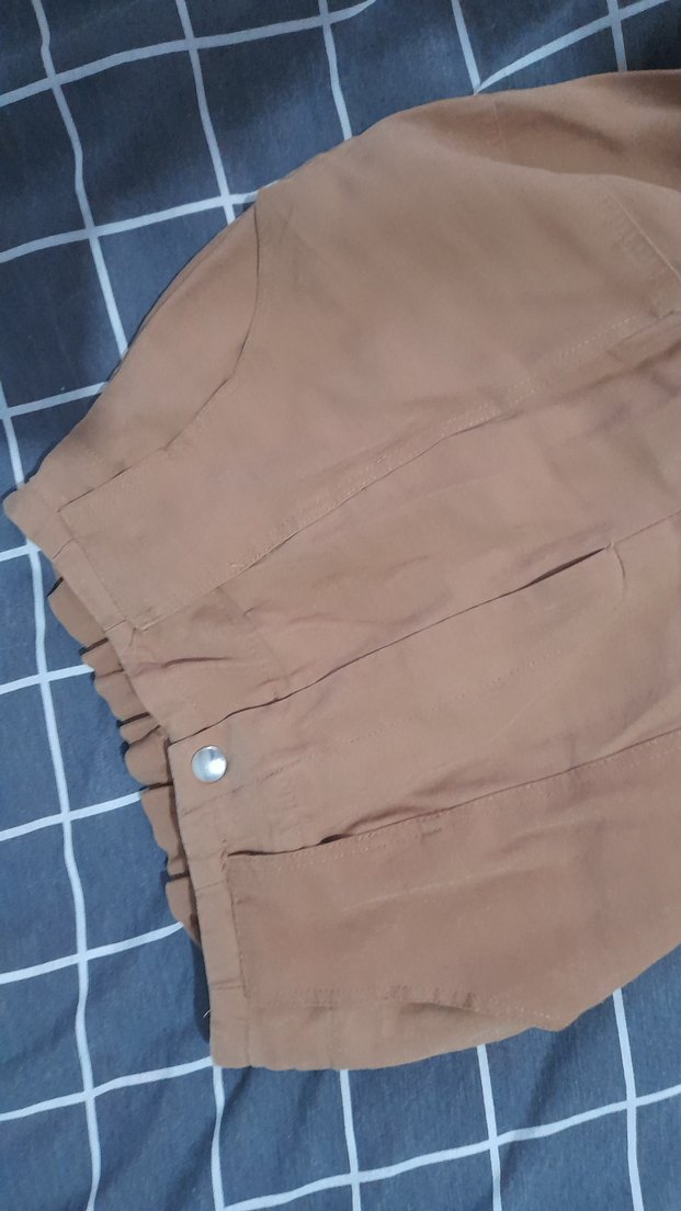 Kahverengi Kemerli Bol Kesim Kadın Keten Pantolon - Görsel 3