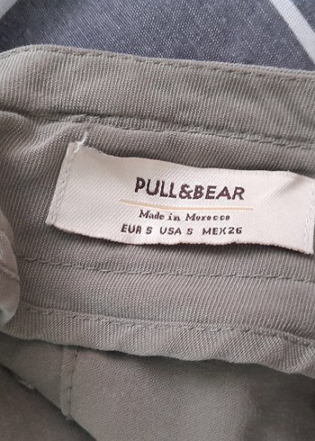 Yeşil Keten Rahat Kesim Midi Pantolon - Görsel 8