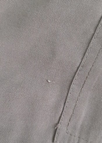 Yeşil Keten Rahat Kesim Midi Pantolon - Görsel 5