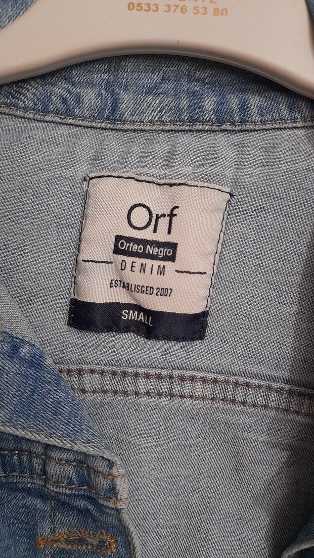 Düğmeli Mavi Kadın Denim Ceket - Görsel 3