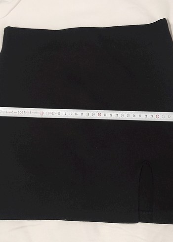 Drapeli Siyah Mini Etek - Görsel 5