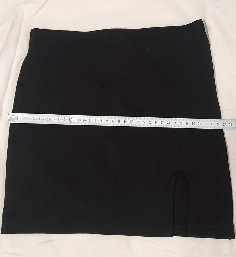 Drapeli Siyah Mini Etek - Görsel 5