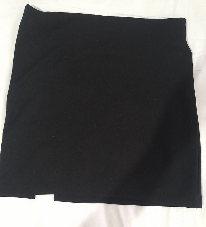 Drapeli Siyah Mini Etek - Görsel 3