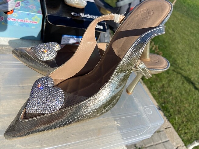 38 Beden altın Renk Stiletto