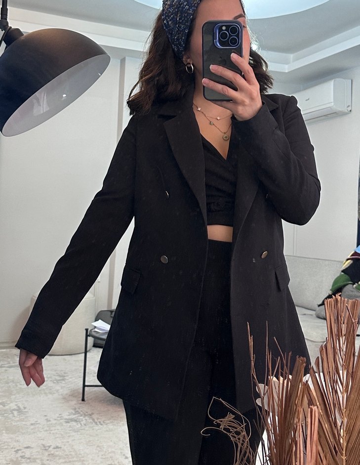 Siyah Kadın Blazer Ceket - Görsel 2