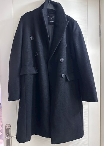 Siyah Çift Düğmeli Kaban - Görsel 3