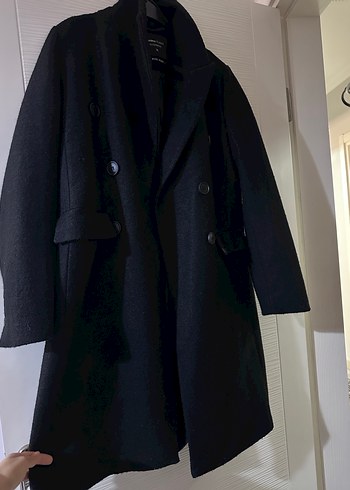 Siyah Çift Düğmeli Kaban - Görsel 5