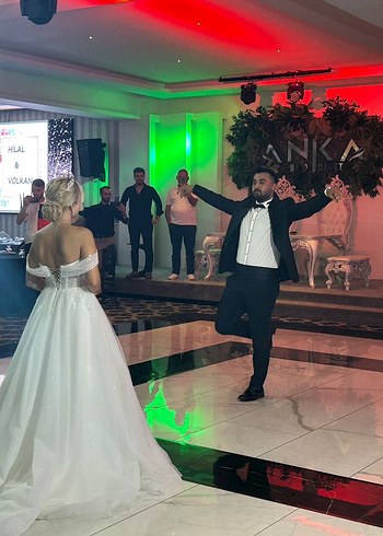 Straplez Helen Kesim Beyaz Gelinlik - Görsel 5