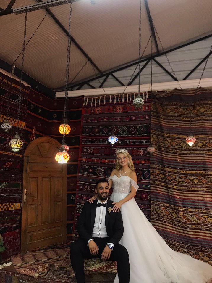 Straplez Helen Kesim Beyaz Gelinlik - Görsel 4