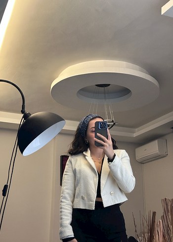 Beyaz Kadın Blazer Ceket - Görsel 2