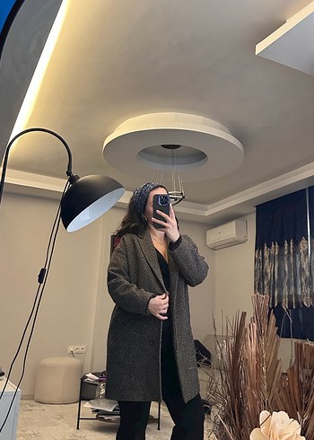 Kadın Kahverengi Kaban - Görsel 2