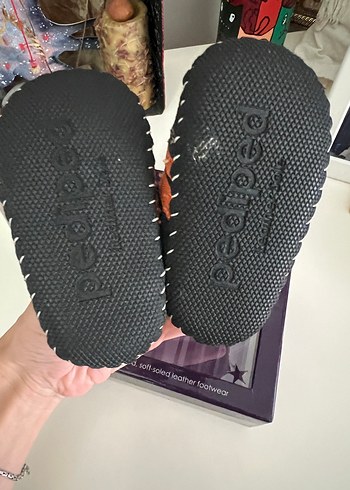 Turuncu Siyah Deri İlk Adım Ayakkabısı 6-12 aylık - Görsel 3