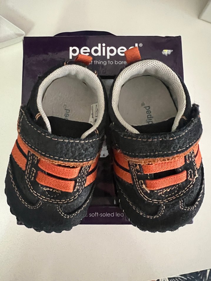 Turuncu Siyah Deri İlk Adım Ayakkabısı 6-12 aylık - Görsel 2