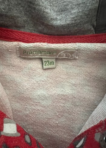 Kapüşonlu, düğmeli, renkli baskılı erkek çocuk ceket - Görsel 2