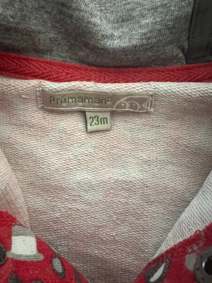 Kapüşonlu, düğmeli, renkli baskılı erkek çocuk ceket - Görsel 2