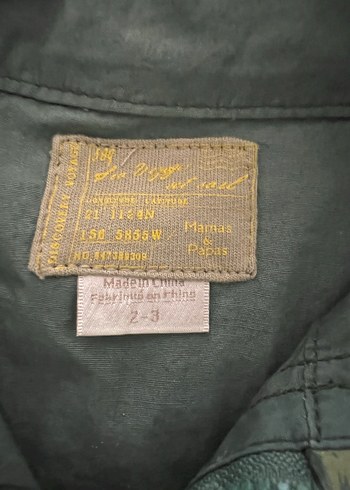 Erkek Çocuk Haki Kamuflaj Düğmeli Ceket - Görsel 3