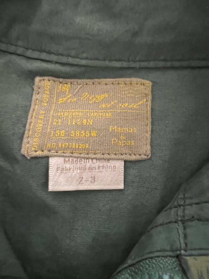 Erkek Çocuk Haki Kamuflaj Düğmeli Ceket - Görsel 3