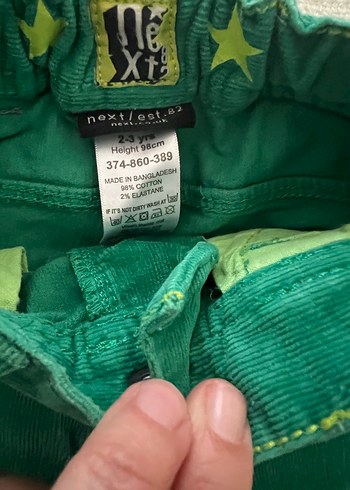 Erkek Çocuk Düğmeli Yeşil Denim Pantolon - Görsel 2