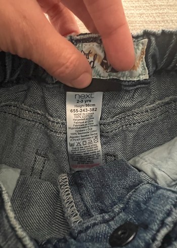 Erkek Çocuk Gri Mavi Kemerli Denim Pantolon - Görsel 2