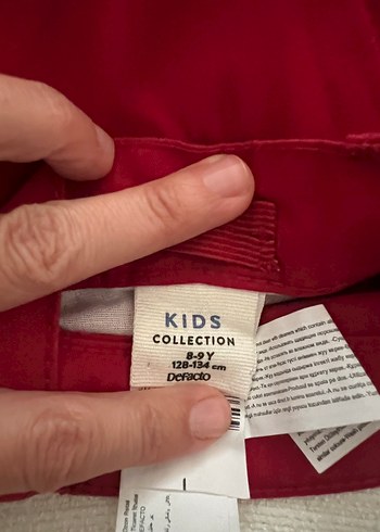 Bordo Erkek Çocuk Düz Kesim Pantolon - Görsel 2