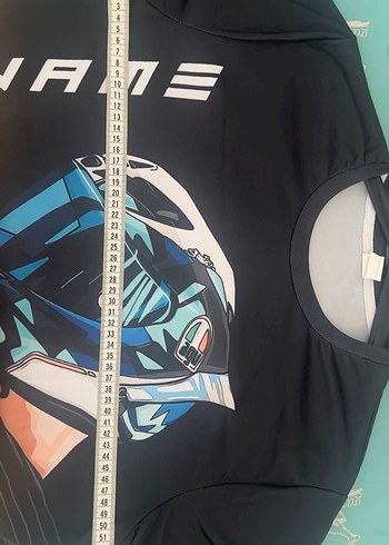 Biker Tarzı Siyah Baskılı tşört, poliyester - Görsel 3