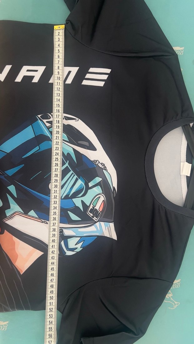 Biker Tarzı Siyah Baskılı tşört, poliyester - Görsel 3