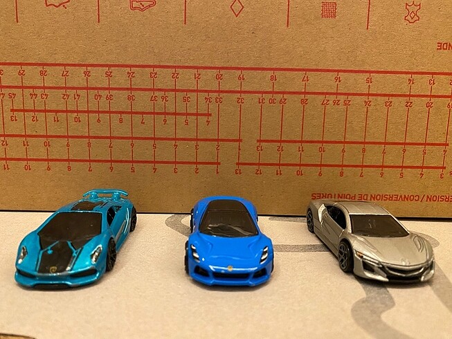  Hotwheels Araba 3 Lü Yarış Seti Lot
