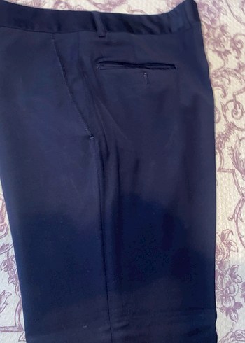 Lacivert erkek Saten Kumaş Pantolon - Görsel 3