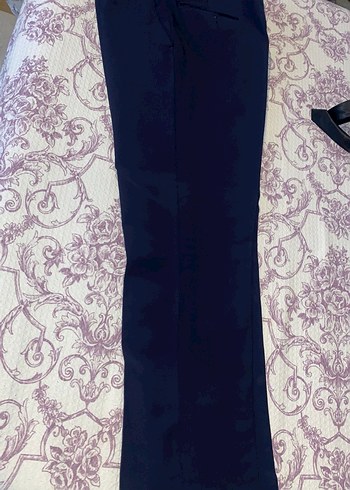 Lacivert erkek Saten Kumaş Pantolon - Görsel 4