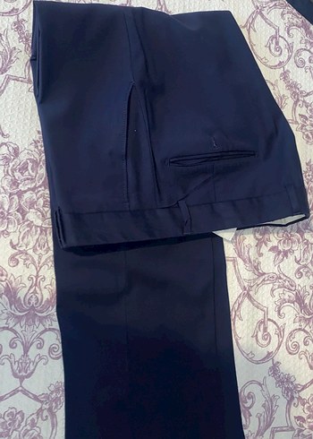 Lacivert erkek Saten Kumaş Pantolon - Görsel 2