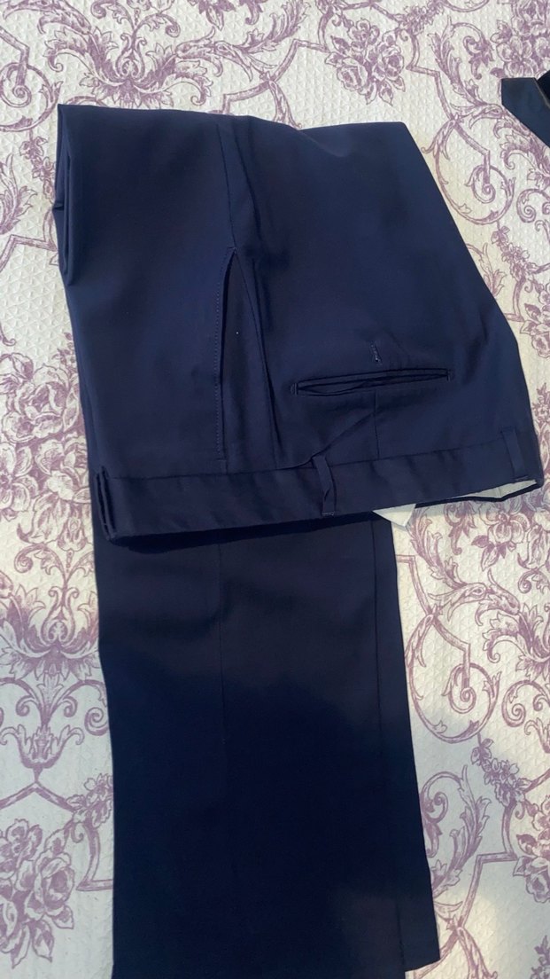 Lacivert erkek Saten Kumaş Pantolon - Görsel 2