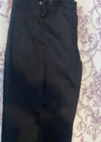 Erkek ve kadın Siyah Drapeli Kumaş Pantolon - Görsel 3